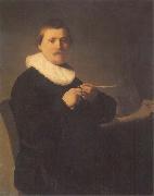 REMBRANDT Harmenszoon van Rijn A Man Sharpening a Quill oil painting picture wholesale